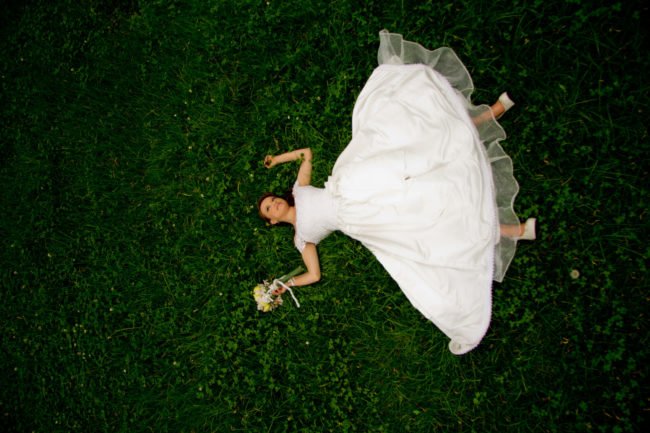 BRIDE ON THE GRASS